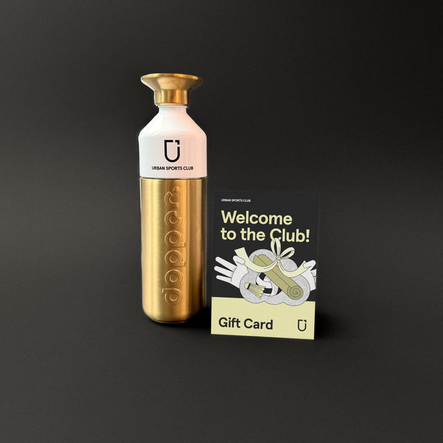 Limited Edition Gift Bundle "Urban Sports Club Membership and Dopper Bottle (Steel Gold / Blazing Black)"